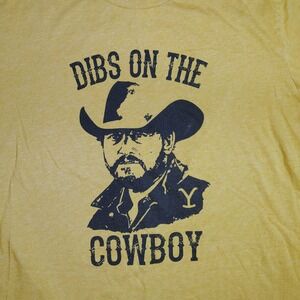 Yellowstone Dibs on the Cowboy T-Shirt Men's Large‎ Graphic Tee Kevin Costner